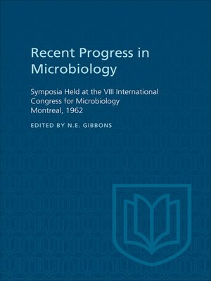 cover image of Recent Progress in Microbiology VIII